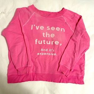 Wildfox sweater in pink. Size Small.